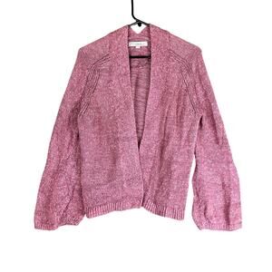 Ann Taylor LOFT Womens Sweater Purple Open Soft Cardigan Knitted Large